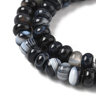Natural Banded Agate Beads Strands G-F790-I01-01G-1