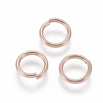 304 Stainless Steel Open Jump Rings X-STAS-O098-02RG-11-1