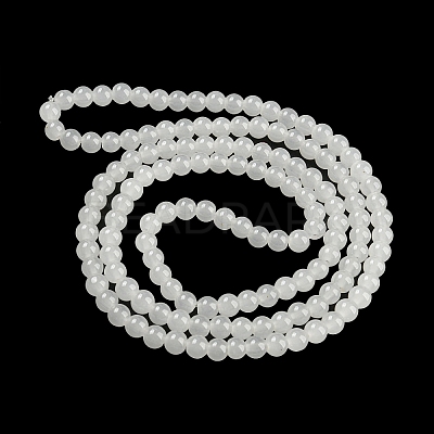 Baking Paint Imitation Jade Glass Round Bead Strands DGLA-Q021-6mm-01-1