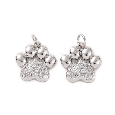 Rack Plating Brass Micro Pave Cubic Zirconia Charms X-KK-C008-36P-1