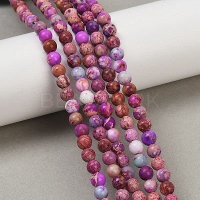Dyed Natural Regalite/Imperial Jasper/Sea Sediment Jasper Beads Strands G-B124-C04-08-1