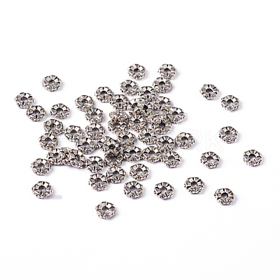Tibetan Style Alloy Spacer Beads TIBEB-S039-014AS-RS-1