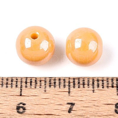Electroplate Round Glass Beads Strands EGLA-T029-07I-1
