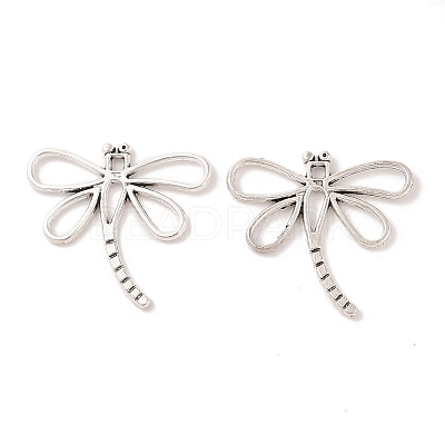Dragonfly Tibetan Style Alloy Pendants X-TIBEP-R344-16AS-LF-1