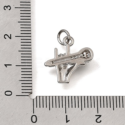 Brass Micro Pave Clear Cubic Zirconia Pendants CU-CBAEEA8-17P-1