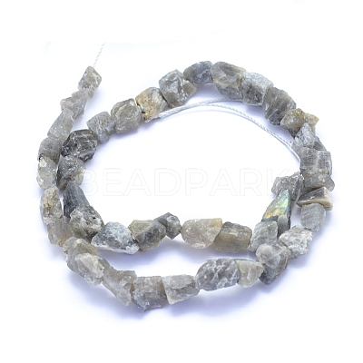 Raw Rough Natural Labradorite Beads Strands G-I279-B07-1