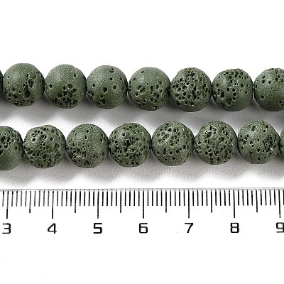 Synthetic Lava Rock Dyed Beads Strands G-H311-08C-03-1