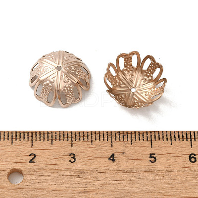 304 Stainless Steel Bead Caps STAS-P363-02B-RG-1