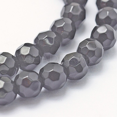 Natural Obsidian Beads Strands G-P335-14-6mm-1