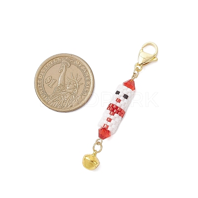 3Pcs Glass Pendant Decorations HJEW-MZ00359-1