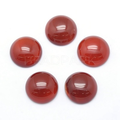 Natural Carnelian Cabochons G-P393-R37-12mm-1