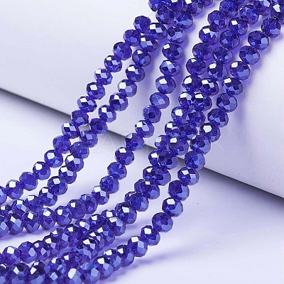 Electroplate Glass Beads Strands EGLA-A044-T1mm-A06-1
