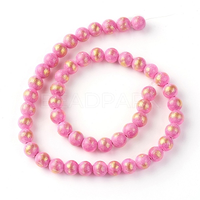 Natural Mashan Jade Beads Strands X-G-F670-A21-8mm-1
