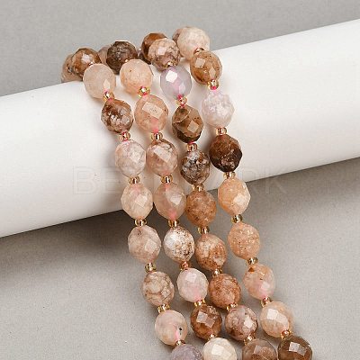 Natural Cherry Blossom Agate Beads Strands G-N342-149I-18-1