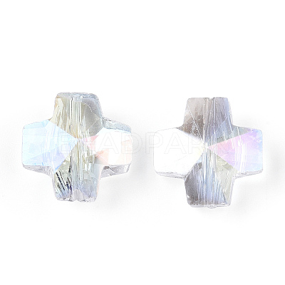 Electroplate Transparent Glass Beads EGLA-N012-002-NF-1