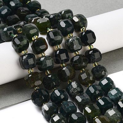 Natural Moss Agate Beads Strands G-NH0010-D01-01-1