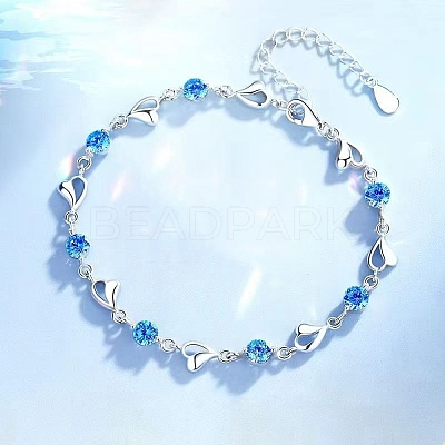 Heart Alloy Rhinestone Pendant Necklaces & Link Bracelets Sets FS-WGED12D-01-1