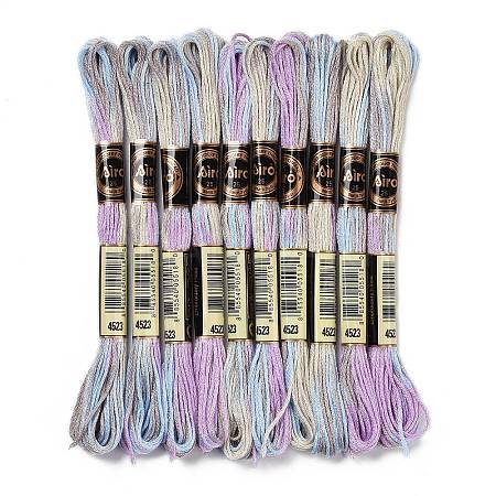 10 Skeins 6-Ply Polyester Embroidery Floss OCOR-K006-A01-1