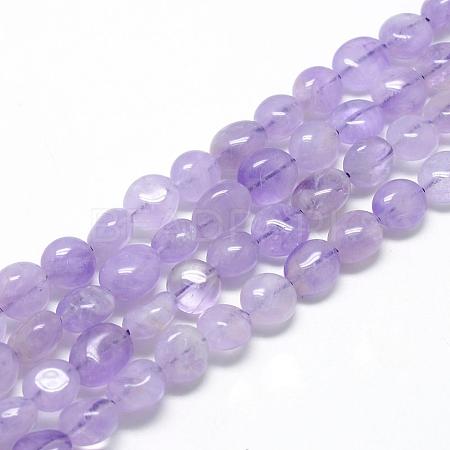 Natural Amethyst Beads Strands G-R445-6x8-23-1