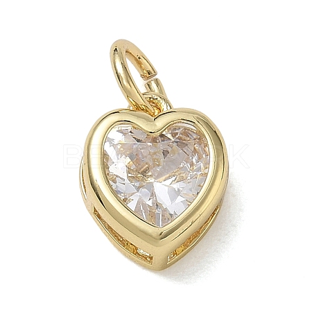 Brass Pave Cubic Zirconia Charms KK-CBA56EF-31G-04-1