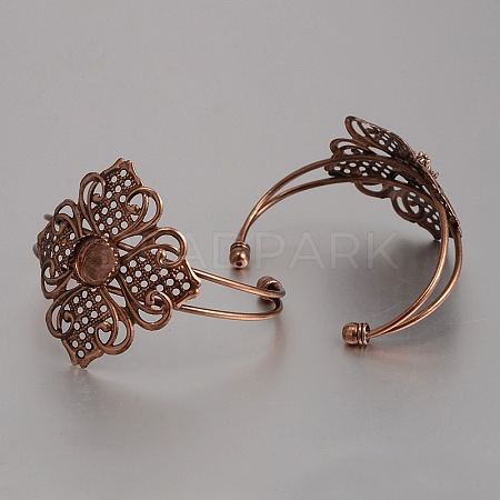 Brass Cuff Bangle Makings KK-J184-58R-NF-1