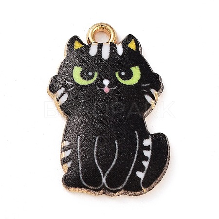 Rack Plating Alloy Enamel Pendants FIND-Q099-12G-01-1