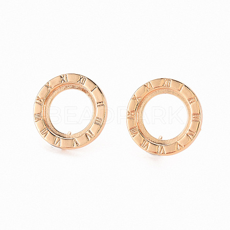 Brass Earring Findings KK-T062-211G-NF-1