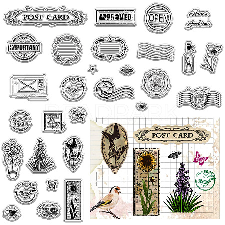 Custom Wall Theme PVC Plastic Clear Stamps DIY-WH0619-0020-1