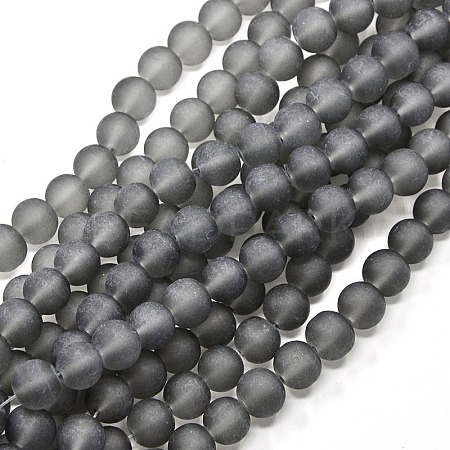 Baking Paint Transparent Glass Bead Strands GLAA-S031-12mm-12-1