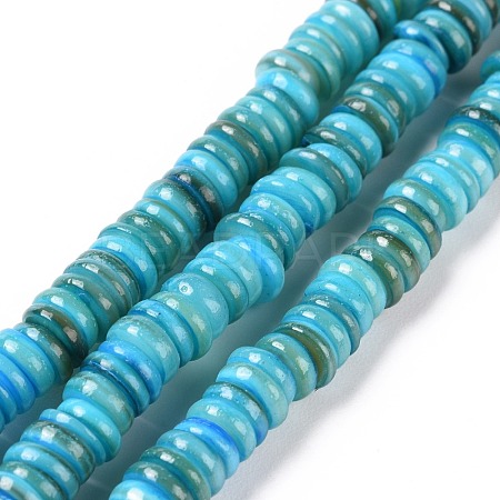 Shell Beads Strands SSHEL-E571-49J-1