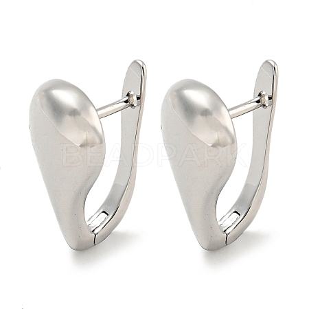 TeardropBrass Hoop Earrings EJEW-L211-011A-P-1