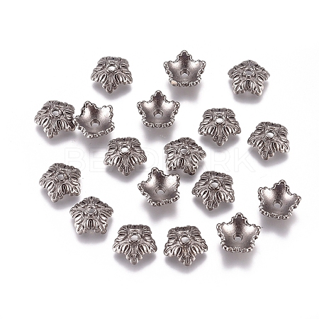 Tibetan Style Bead Caps TIBEB-A24621-B-LF-1
