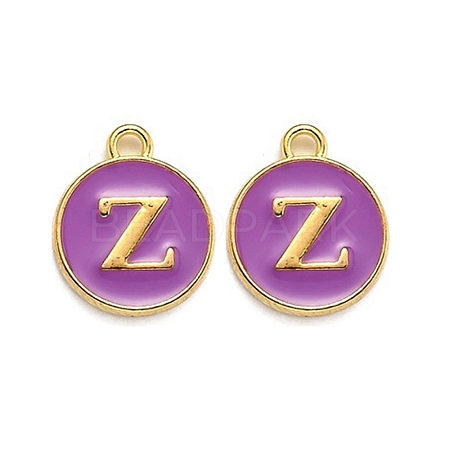 Golden Plated Alloy Enamel Charms ENAM-Q437-12Z-1