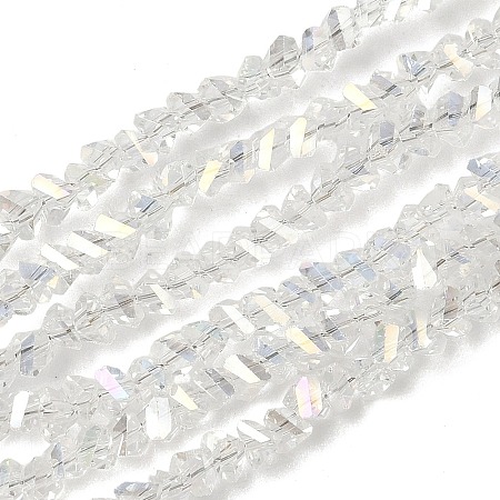 Electroplate Transparent Glass Beads Strands EGLA-P061-04C-AB16-1