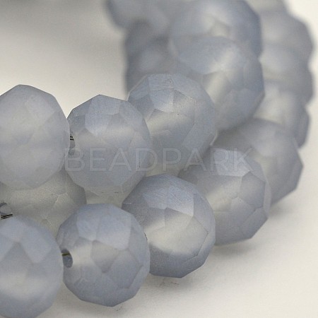 Pearl Luster Plated Faceted Rondelle Glass Beads Strands EGLA-J054-8x5mm-PL02-1