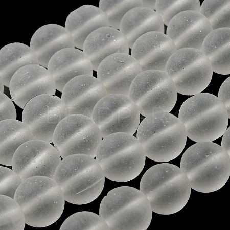 Baking Paint Transparent Glass Bead Strands GLAA-S031-10mm-13-1