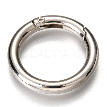 Zinc Alloy Spring Gate Rings PALLOY-C100-01P-06-1