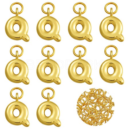 10Pcs Rack Plating Brass Pendants KK-SZ0002-55G-Q-1