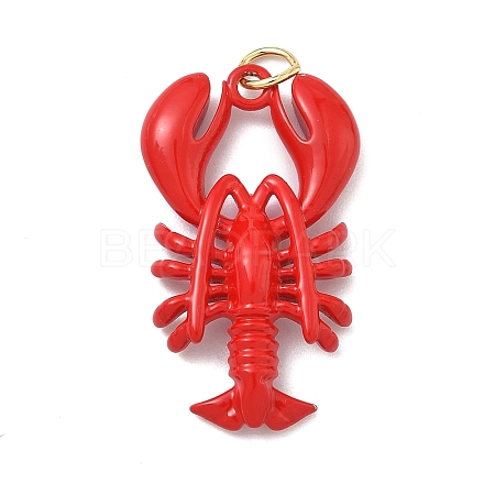 Brass Enamel Pendants KK-G555-20G-02-1