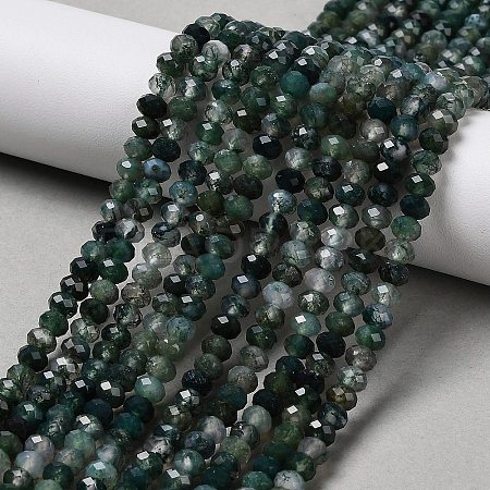Natural Moss Agate Beads Strands X-G-C228-A01-3x4mm-1