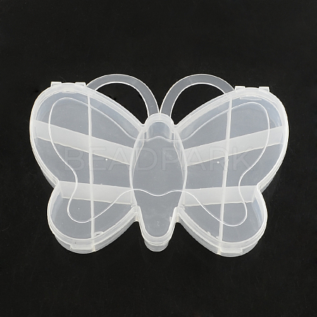 Butterfly Plastic Bead Storage Containers X-CON-Q023-14-1