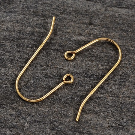 Real 18K Gold Plated Sterling Silver Earring Hooks X-H400-G-1