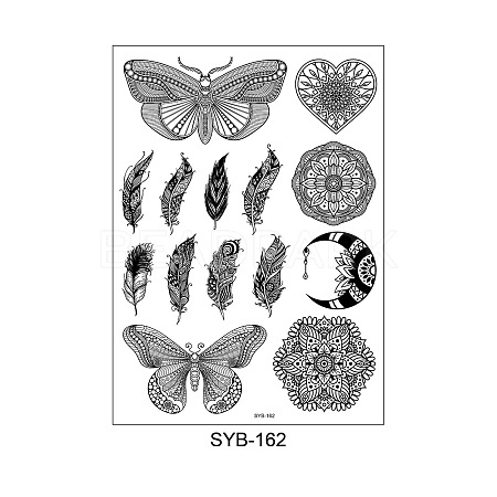 Mandala Pattern Vintage Removable Temporary Water Proof Tattoos Paper Stickers MAND-PW0001-15F-1
