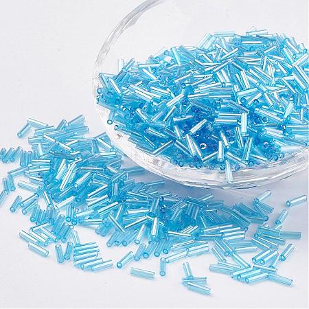 Glass Bugle Beads SEED-E001-9mm-163-1