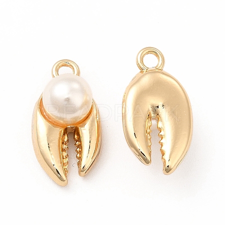 ABS Plastic Imitation Pearl Pendants FIND-A025-10G-1
