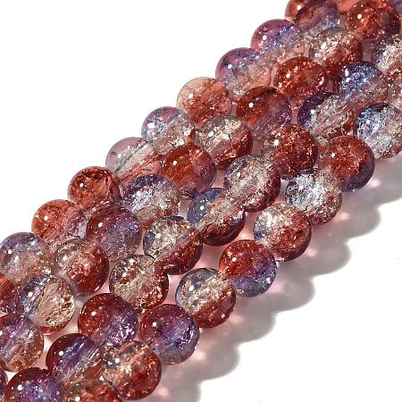 Crackle Glass Beads Strands CCG-C002-8mm-11-1