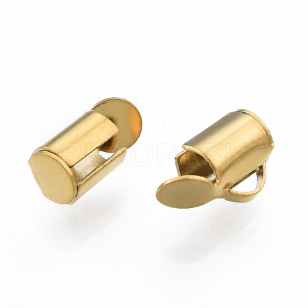 304 Stainless Steel Slide On End Clasp Tubes STAS-S115-01A-G-1