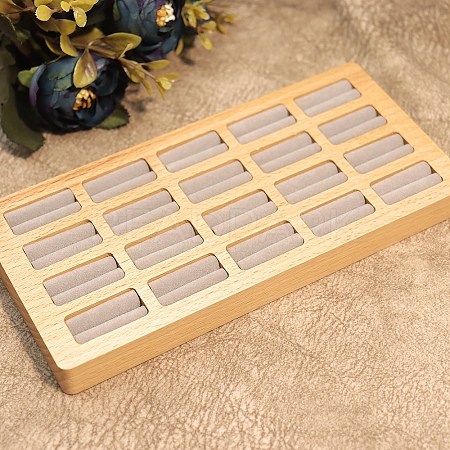 20-Slot Wooden Ring Display Trays PW-WG37745-01-1