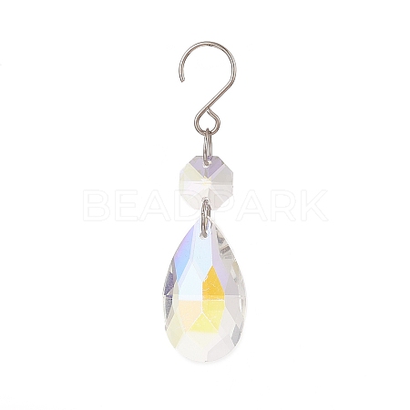 Glass Pendant Decorations HJEW-JM00911-01-1