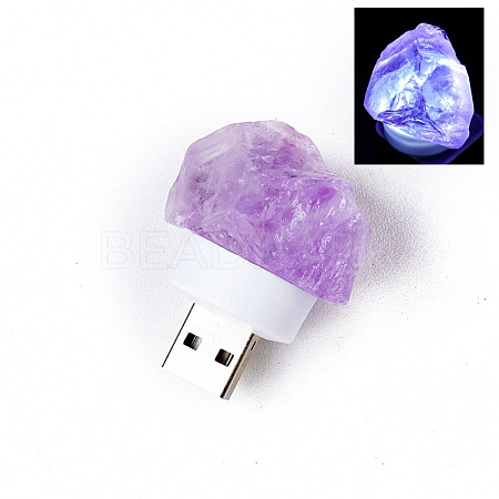 Nuggets Natural Amethyst USB Night Light PW-WGC42A4-05-1